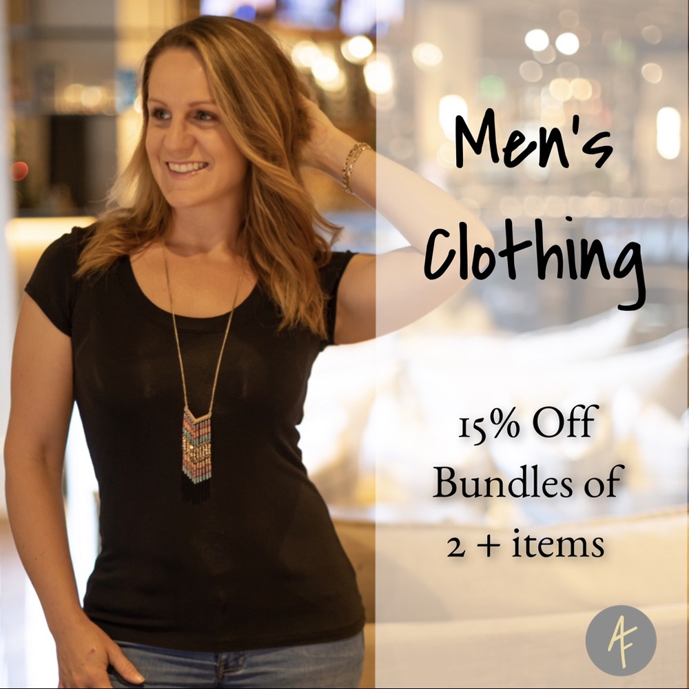 Men’s clothing 15% off bundles of 2+ items!